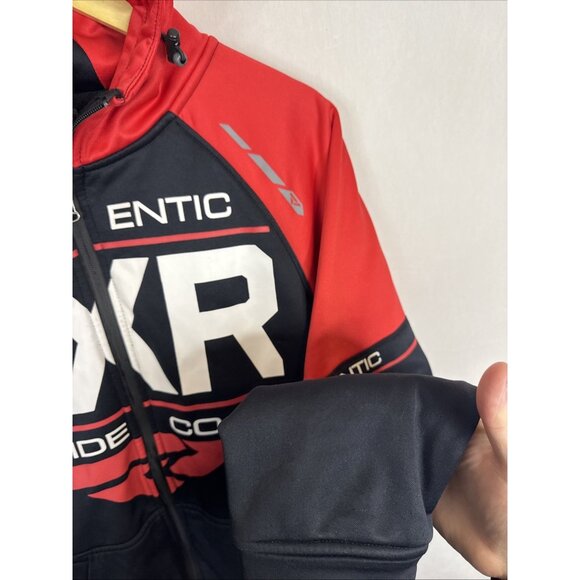 FXR Authentic Ride Co Softshell Hoodie Red Black Men L Jacket - Picture 2 of 7